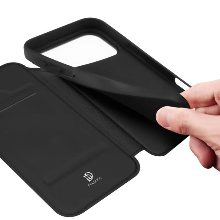 Чохол-книжка Dux Ducis з кишенею для візиток для Apple iPhone 17 Pro Max (6.9') Чорний