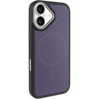 Чохол PC TechWoven Hybrid with MagSafe для Apple iPhone 17 (6.3') Black/Purple  (ITS-L-00000084835_1)