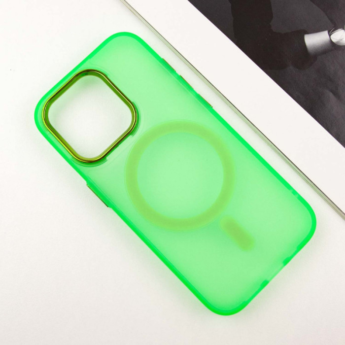 Чохол TPU+PC Lily with MagSafe для Apple iPhone 13 Pro Max Neon Green