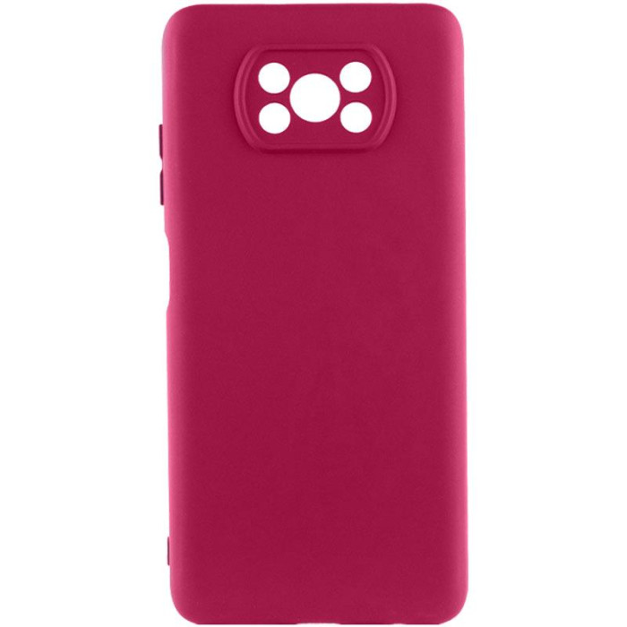Чохол TPU GETMAN Liquid Silk Full Camera для Xiaomi Poco X3 NFC/Poco X3 Pro Бордовий/Marsala