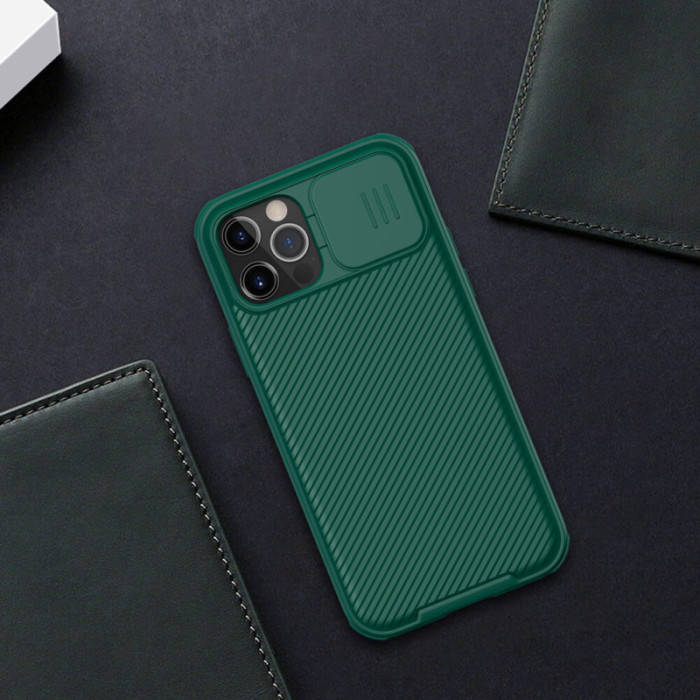 Карбонова накладка Nillkin CamShield Pro для Apple iPhone 14 Pro  Dark Green