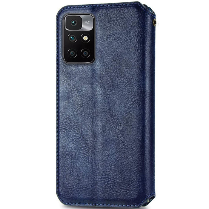 Шкіряний чохол-книжка GETMAN Cubic (PU) для Xiaomi Redmi 10 Синій