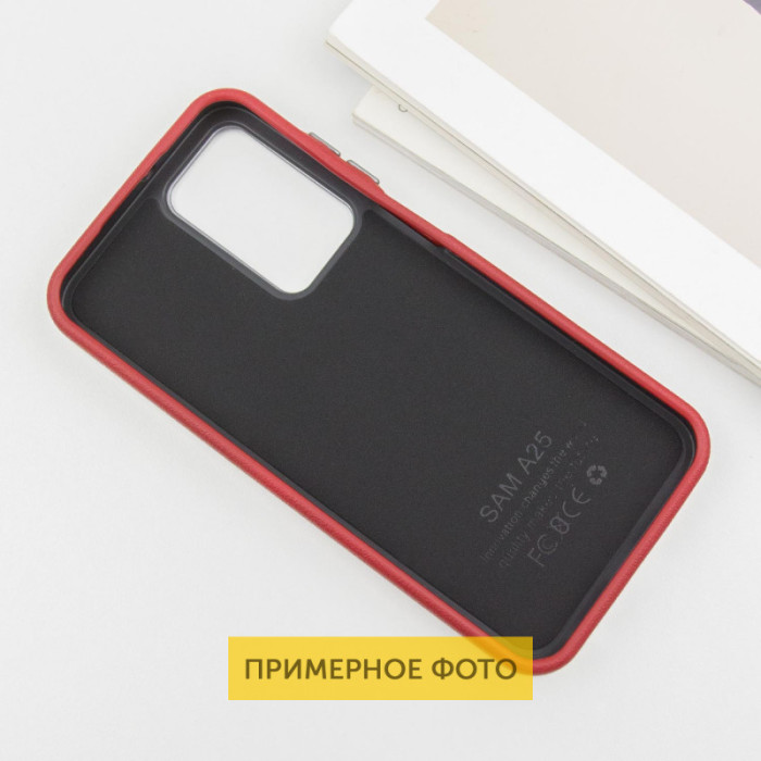 Шкіряний чохол Leather Case Metal Buttons для Xiaomi Redmi A3 Red
