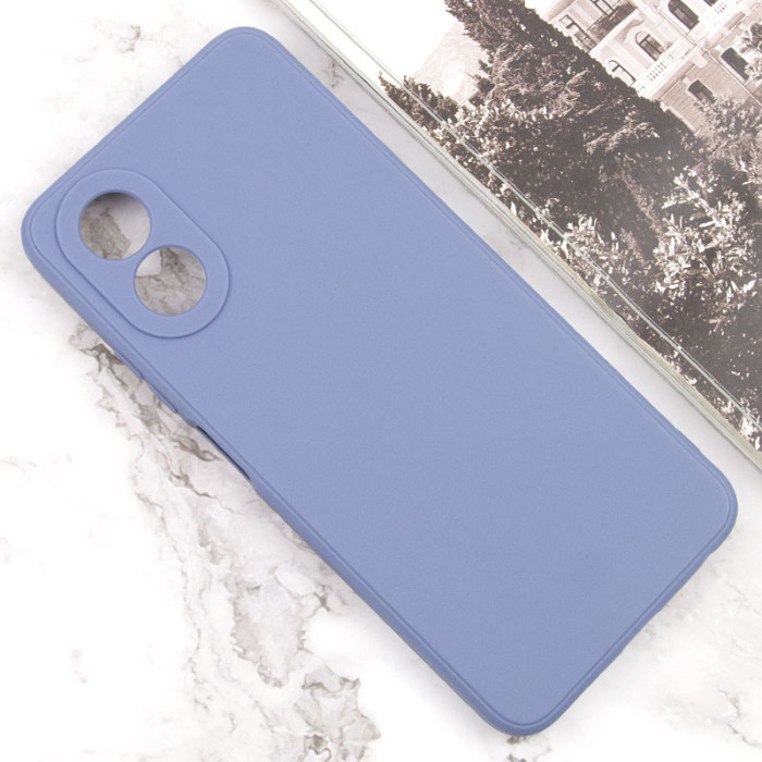 Силіконовий чохол Candy Full Camera для Oppo A58 4G Блакитний/Mist blue