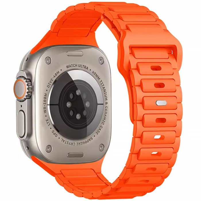 Силіконовий ремінець Defense для Apple Watch 42(ser.1-3)/44/45/46/49mm Orange