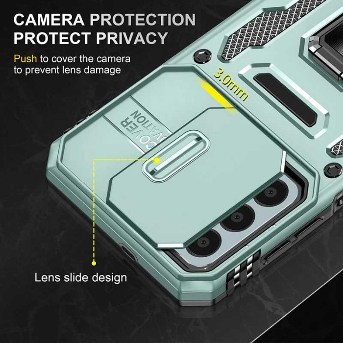 Ударостійкий чохол Camshield Army Ring для Samsung Galaxy A15 4G/5G Зелений/Light Green