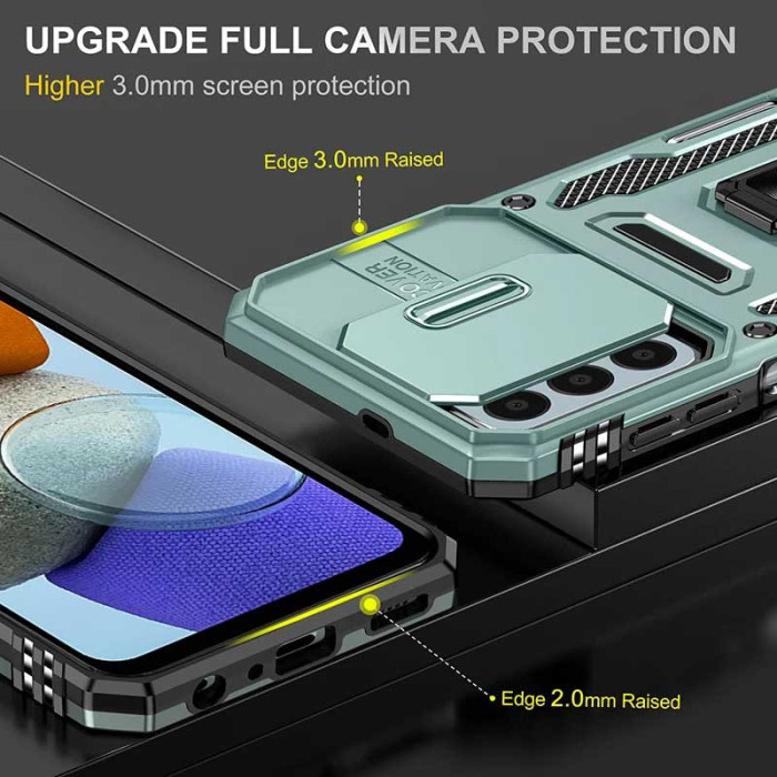 Ударостійкий чохол Camshield Army Ring для Samsung Galaxy A15 4G/5G Зелений/Light Green
