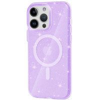 Чохол TPU Galaxy Sparkle (MagFit) для Apple iPhone 13 Pro Max Purple+Glitter  (ITS-L-00000066249_5)