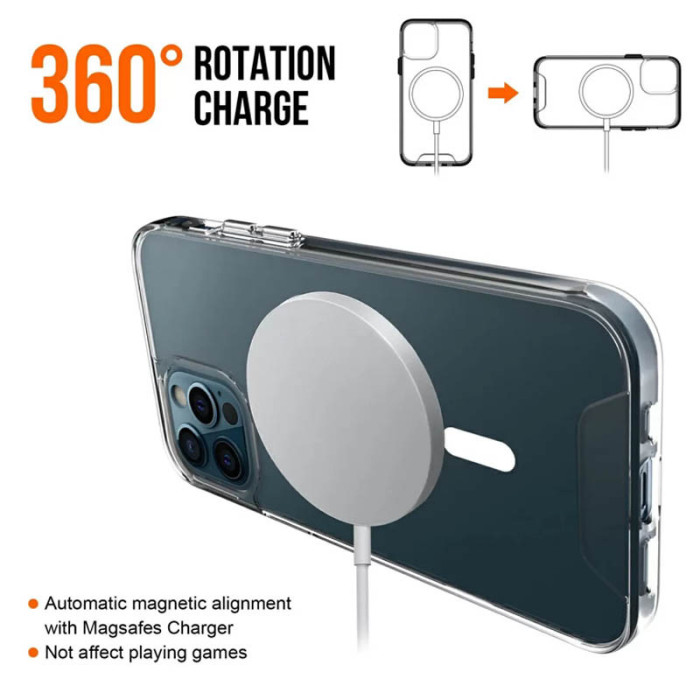 Чохол TPU Space Case with MagSafe для Apple iPhone 13 Pro  Прозорий