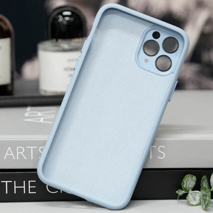 Чохол TPU+Glass Sapphire Midnight with MagSafe для Apple iPhone 13 Pro  Блакитний/Blue