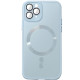 Чохол TPU+Glass Sapphire Midnight with MagSafe для Apple iPhone 13 Pro  Блакитний/Blue