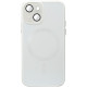 Чохол TPU+Glass Sapphire Midnight with MagSafe для Apple iPhone 15 Plus Білий/White