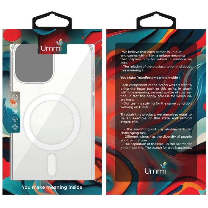 Чохол Ummi transparent with MagSafe для Apple iPhone 14 Pro Max Clear