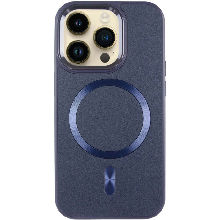 Шкіряний чохол SnapCase with MagSafe для Apple iPhone 15 Pro  Dark Blue