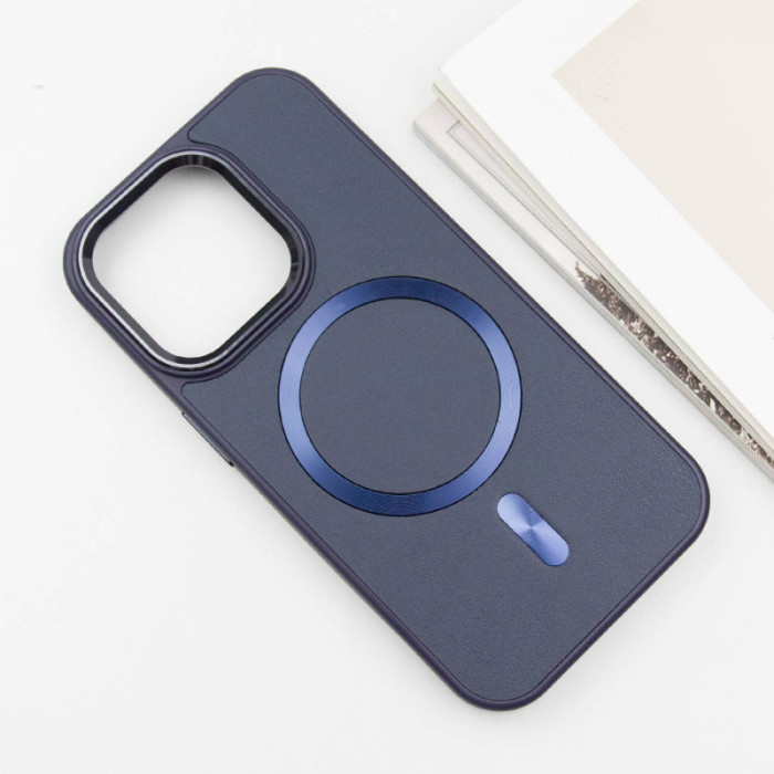 Шкіряний чохол SnapCase with MagSafe для Apple iPhone 15 Pro  Dark Blue