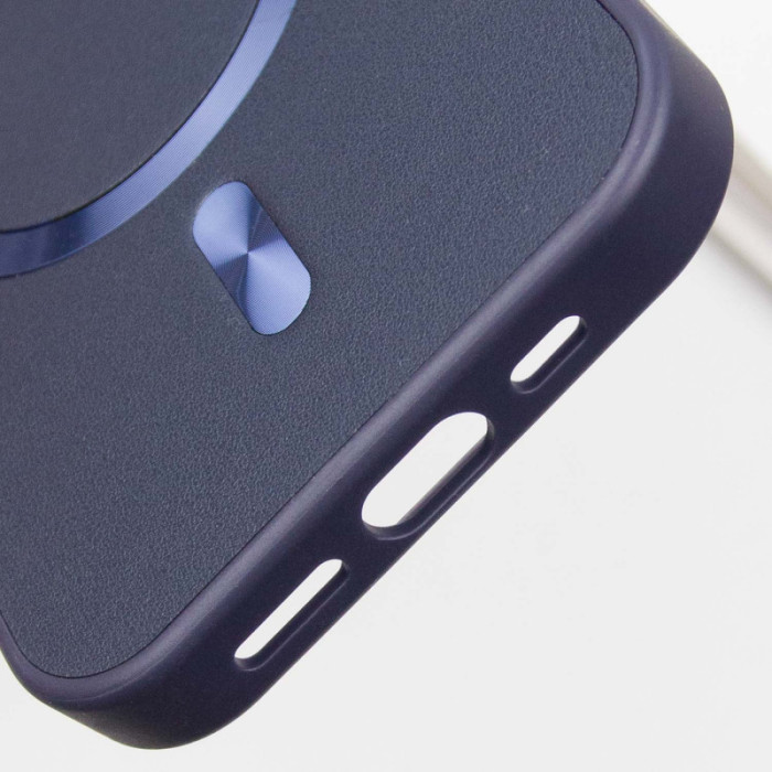 Шкіряний чохол SnapCase with MagSafe для Apple iPhone 15 Pro  Dark Blue