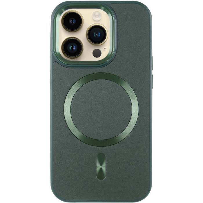 Шкіряний чохол SnapCase with MagSafe для Apple iPhone 15 Pro  Green