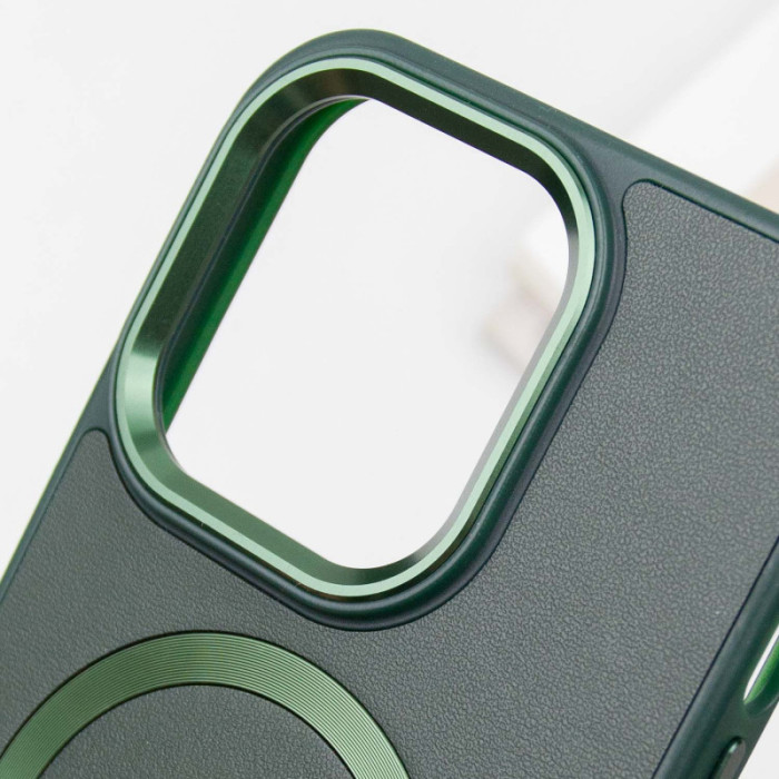 Шкіряний чохол SnapCase with MagSafe для Apple iPhone 15 Pro  Green