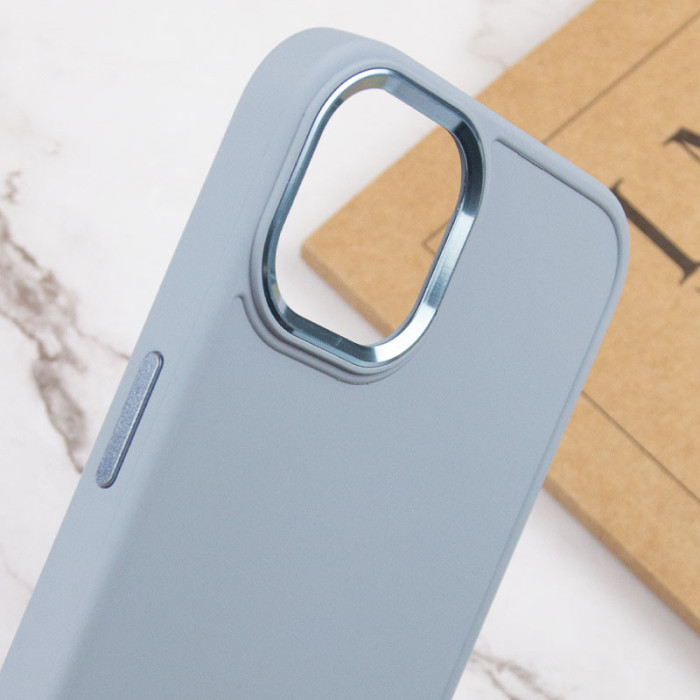 TPU чохол Bonbon Metal Style для Apple iPhone 14 Plus Блакитний/Mist blue