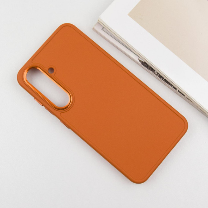 TPU чохол Bonbon Metal Style для Samsung Galaxy S23+ Помаранчевий/Papaya  (ITS-L-00000063123_7)