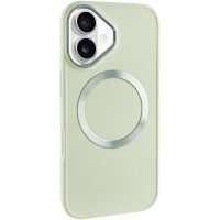 TPU чохол Bonbon Metal Style with MagSafe для Apple iPhone 16  Білий/White  (ITS-L-00000074337_1)
