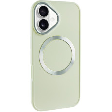 TPU чохол Bonbon Metal Style з Magnetic Fit для Apple iPhone 16  Білий/White