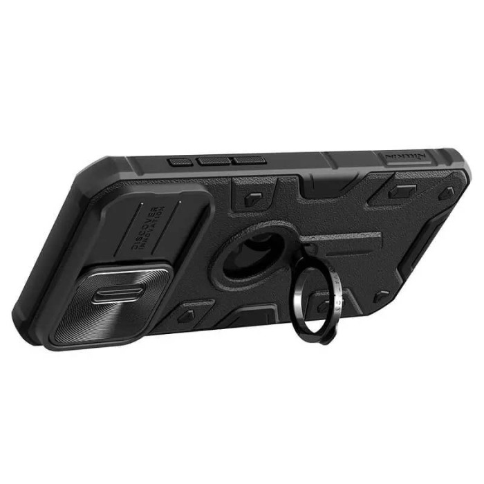 TPU+PC чохол Nillkin CamShield Armor (шторка на камеру) для Apple iPhone 15 Pro Max Чорний  (ITS-L-00000066559_4)