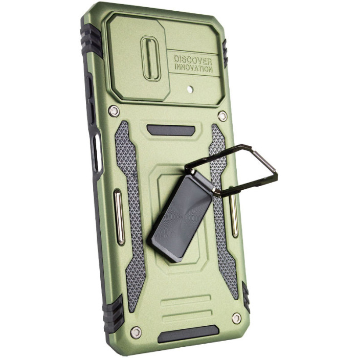 Ударостійкий чохол Camshield Army Ring для Xiaomi Poco X5 5G/Note 12 5G Оливковий/Army Green  (ITS-L-00000064647_4)