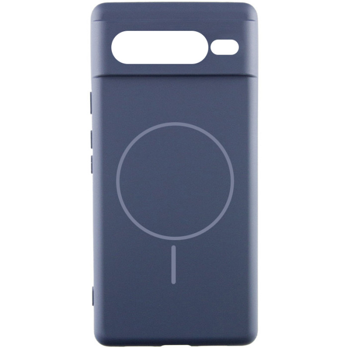Чохол Silicone Cover Lakshmi Full Camera (AA) з Magnetic Fit для Google Pixel 7 Pro Темно-синій/Midnight blue