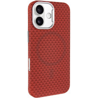 Чохол TPU+PC KVZV Triangular Pattern з Magnetic Fit для Apple iPhone 17 (6.3') Red
