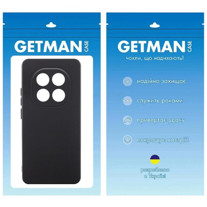 Чохол TPU GETMAN Liquid Silk Full Camera для Xiaomi Redmi Note 14 Pro+ 5G Чорний/Black