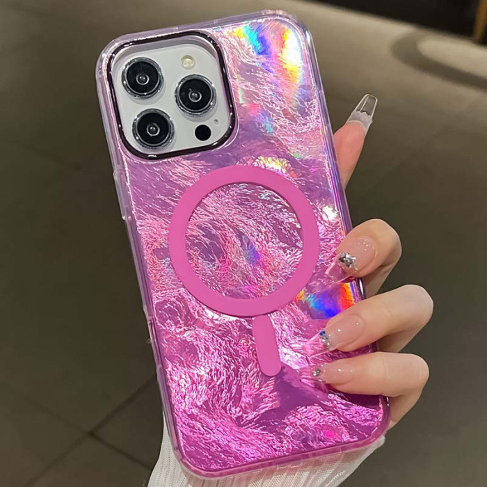 Чохол TPU Shiny Mountain (MagFit) для Apple iPhone 16 Pro (6.3') Pink