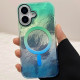 Чохол TPU Shiny Mountain (MagFit) для Apple iPhone 16  Green/Blue