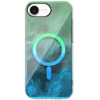 Чохол TPU Shiny Mountain (MagFit) для Apple iPhone 16e/17e  Green/Blue  (ITS-L-00000077834_4)