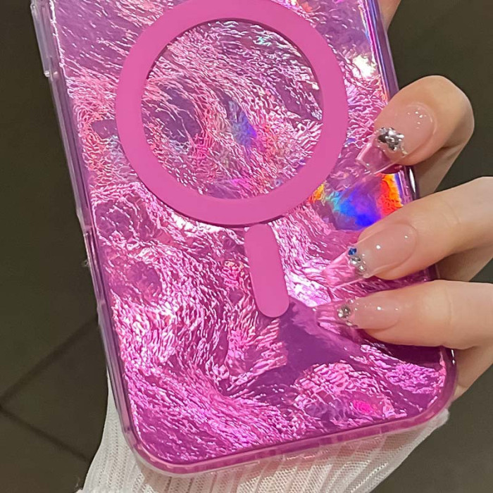 Чохол TPU Shiny Mountain (MagFit) для Apple iPhone 16e  Pink