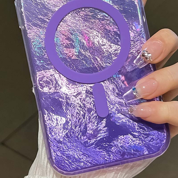 Чохол TPU Shiny Mountain (MagFit) для Apple iPhone 16e  Purple