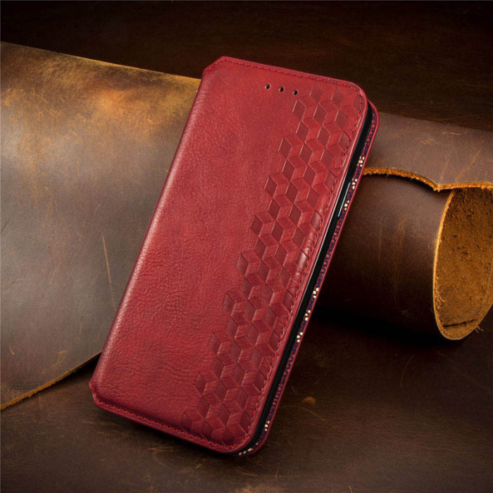 Шкіряний чохол-книжка GETMAN Cubic (PU) для Samsung Galaxy A13 4G Червоний