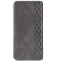 Шкіряний чохол-книжка GETMAN Cubic (PU) для Xiaomi Redmi A7 Pro 4G/Poco C81 Сірий