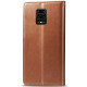 Шкіряний чохол-книжка GETMAN Gallant (PU) для Xiaomi Redmi Note 9s/Note 9 Pro/Note 9 Pro Max Коричневий