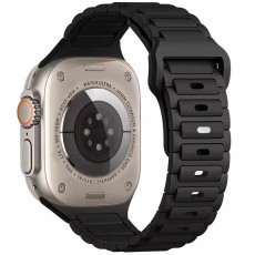 Силіконовий ремінець Defense для Apple Watch 38/40/41/42mm(ser.10) (140-190mm) Black  (ITS-L-00000085210_1)