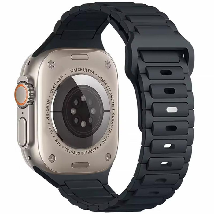 Силіконовий ремінець Defense для Apple Watch 38/40/41/42mm(ser.10) (140-190mm) Midnight Blue