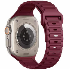 Силіконовий ремінець Defense для Apple Watch 42(ser.1-3)/44/45/46/49mm Wine Red