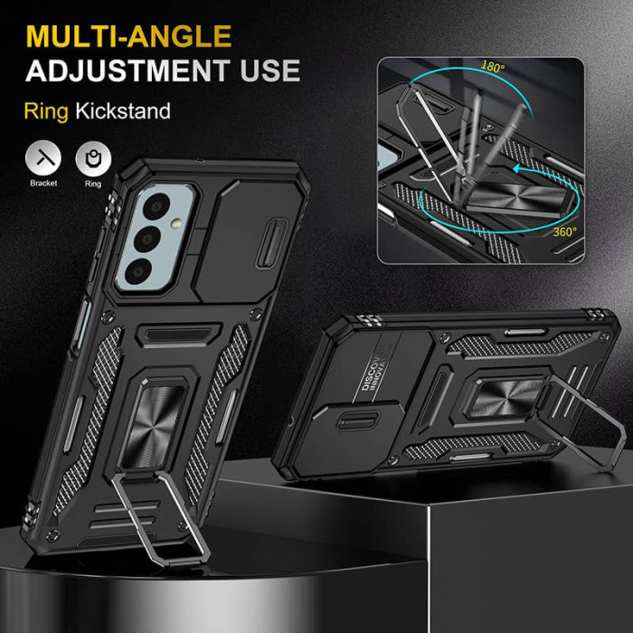 Ударостійкий чохол Camshield Army Ring для Samsung Galaxy A15 4G/5G Чорний/Black