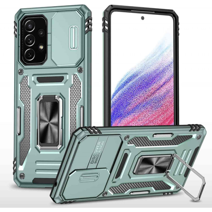 Ударостійкий чохол Camshield Army Ring для Samsung Galaxy A53 5G Зелений/Light Green