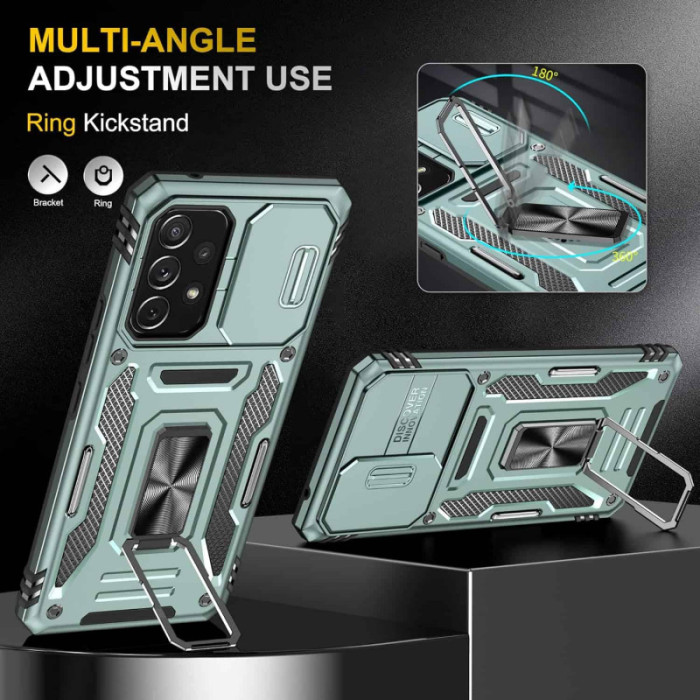 Ударостійкий чохол Camshield Army Ring для Samsung Galaxy A53 5G Зелений/Light Green