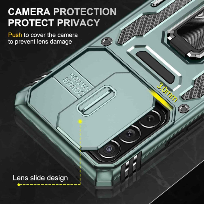 Ударостійкий чохол Camshield Army Ring для Samsung Galaxy A53 5G Зелений/Light Green