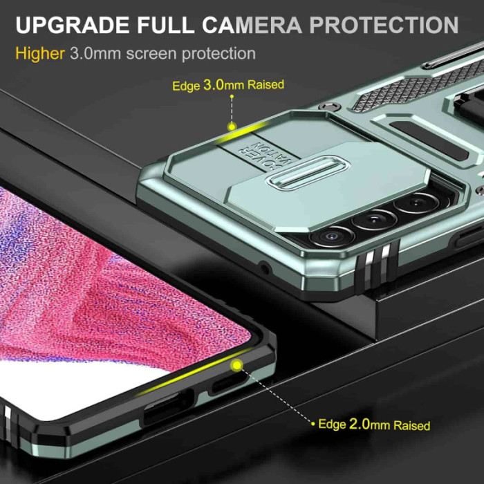 Ударостійкий чохол Camshield Army Ring для Samsung Galaxy A53 5G Зелений/Light Green