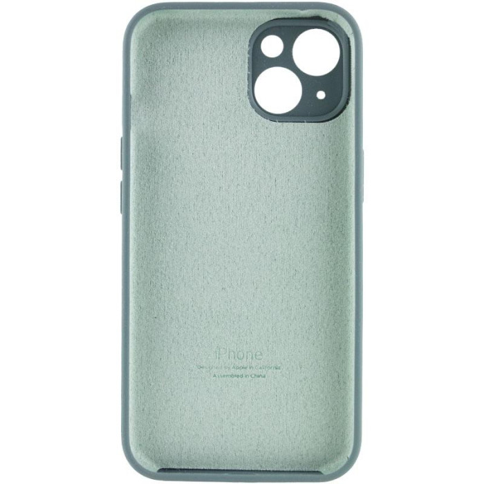 Чохол Silicone Case Full Camera Protective (AA) для Apple iPhone 15 Plus Зелений/Pine green