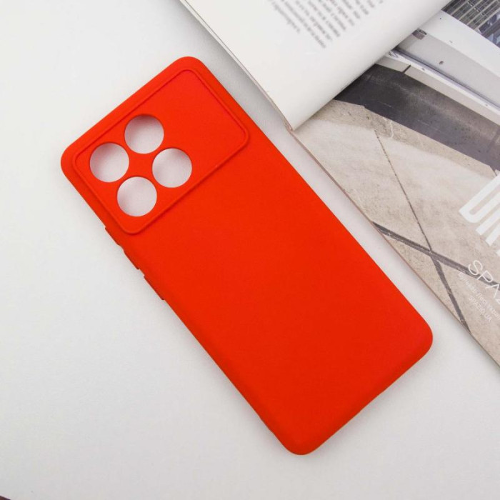 Чохол TPU GETMAN Liquid Silk Full Camera для Xiaomi Poco X6 Pro Червоний/Red