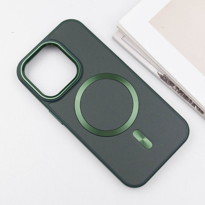 Шкіряний чохол SnapCase with MagSafe для Apple iPhone 16 Pro (6.3') Green